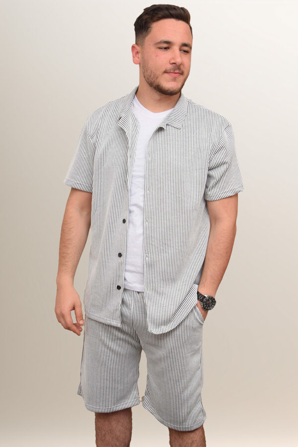 Ensemble Rayé Blanc & Noir – Chic Décontracté – Image 2