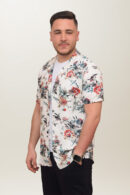 Chemise Florale Kamraya – Rouge Botanique