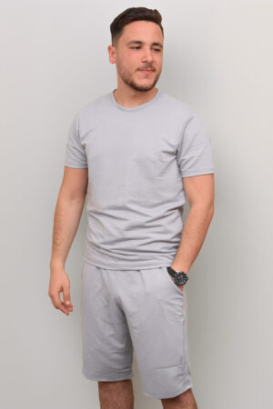 Ensemble Casual Basique – Gris Clair