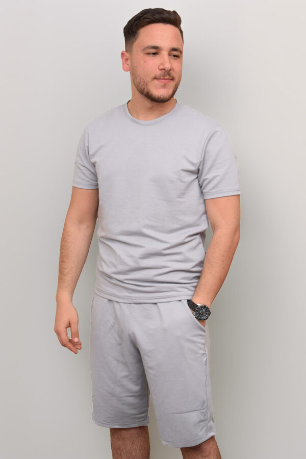 Ensemble Casual Basique – Gris Clair
