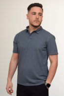 Polo Texturé – Bleu Cendré