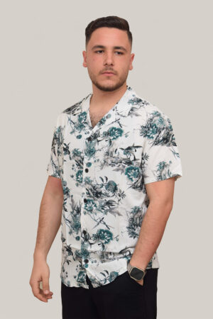 Chemise Florale Kamraya – Vert Forêt