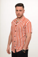 Chemise Rayée Kamraya – Orange Brique
