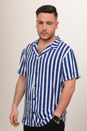 Chemise Rayée Kamraya – Bleu Marine