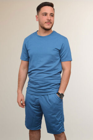 Ensemble Casual Basique – Bleu Ciel
