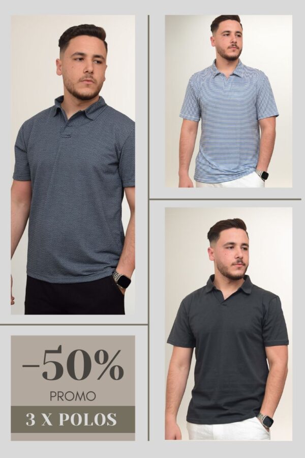 Lot de 3 Polos REF0038