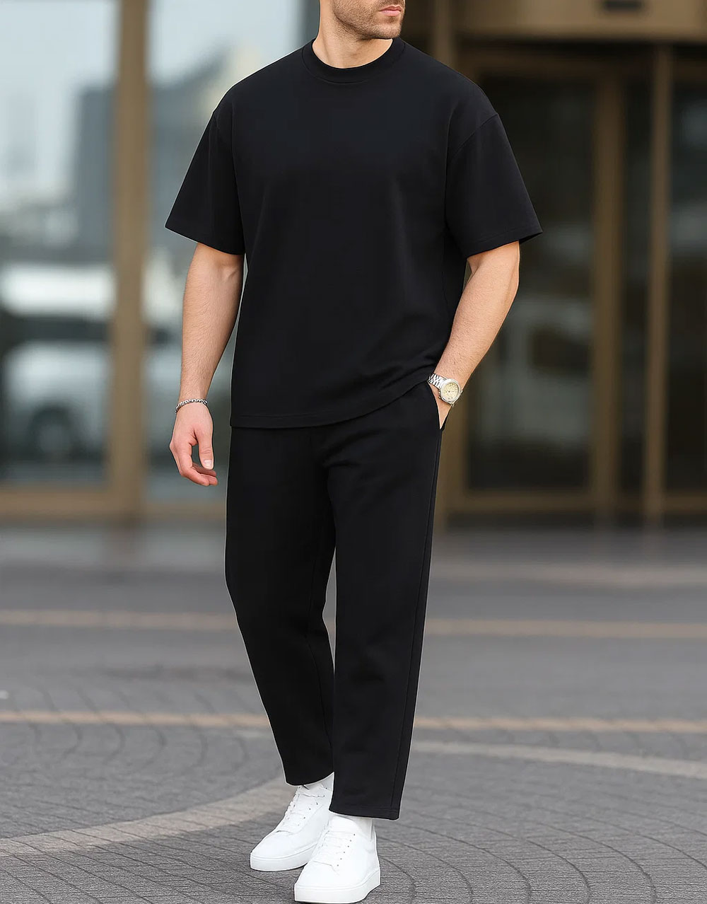 Ensemble Oversize Coton – Noir