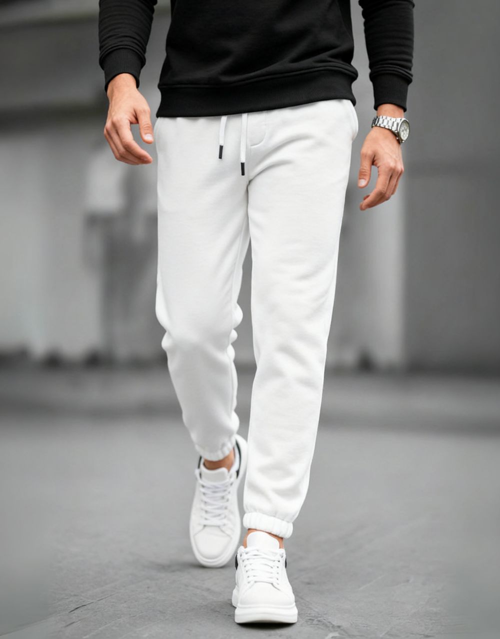 Jogging Urbain Essentiel - Blanc – Image 2