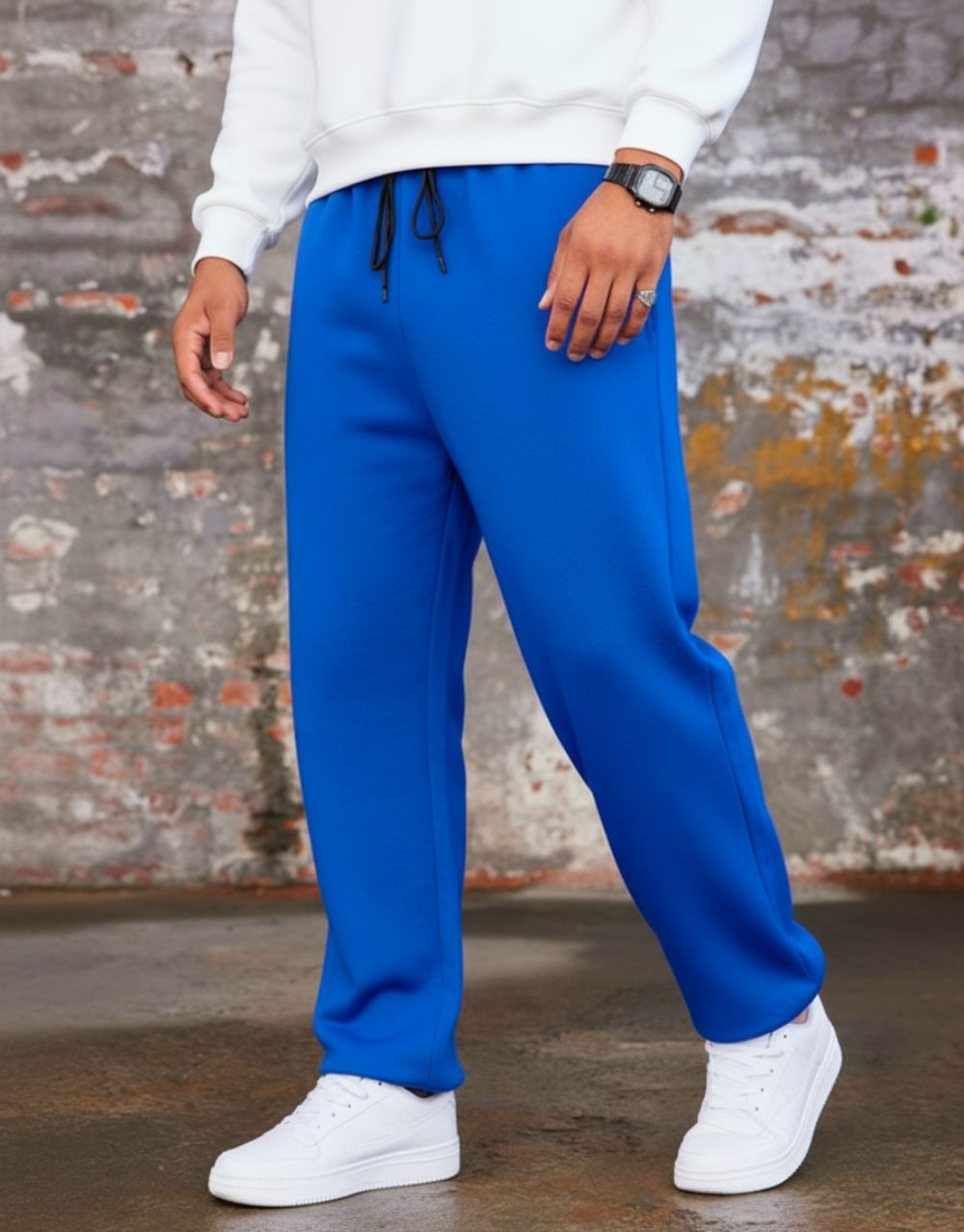 Pantalon Jogging Baggy - Bleu Roi – Image 2