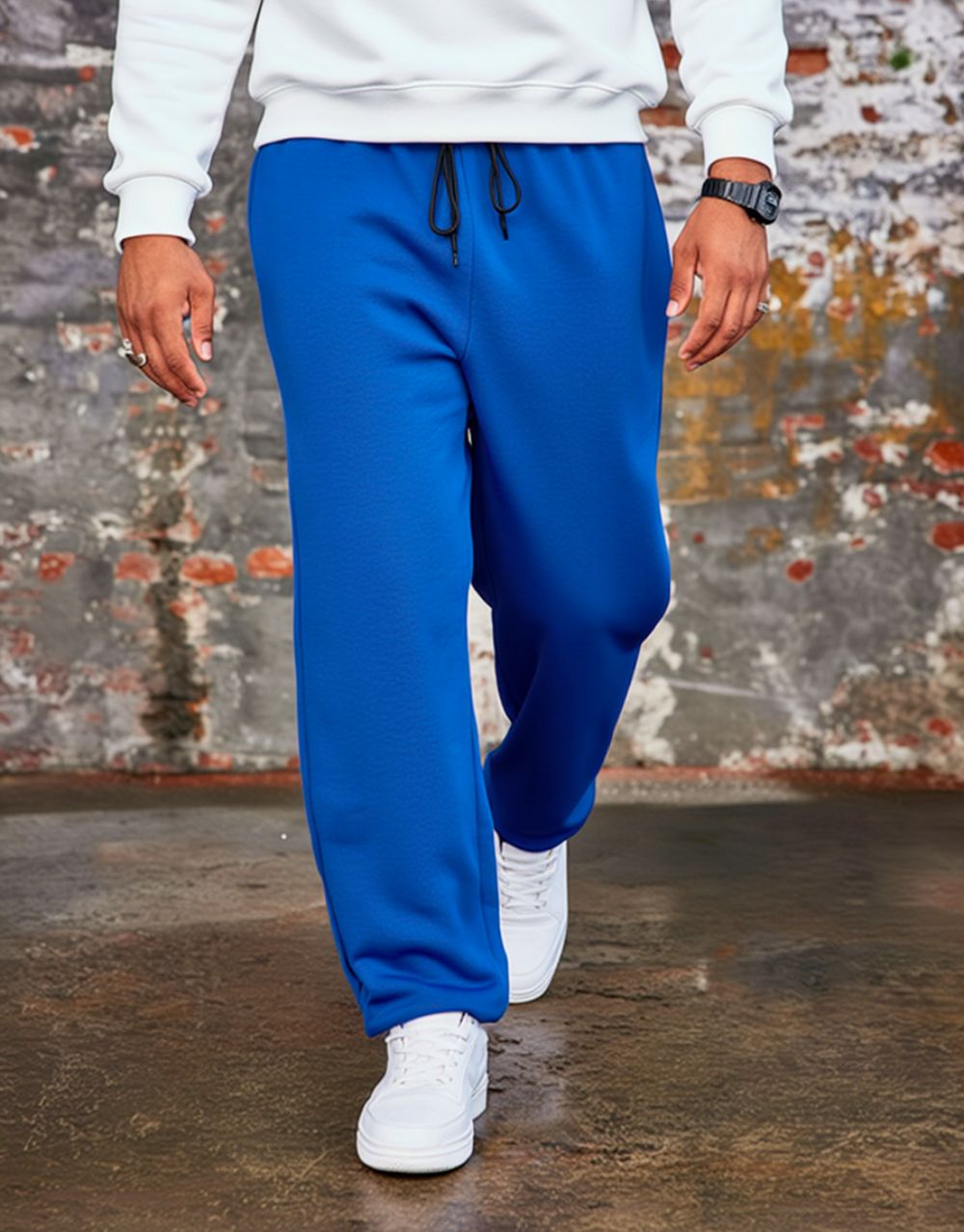 Pantalon Jogging Baggy - Bleu Roi – Image 3