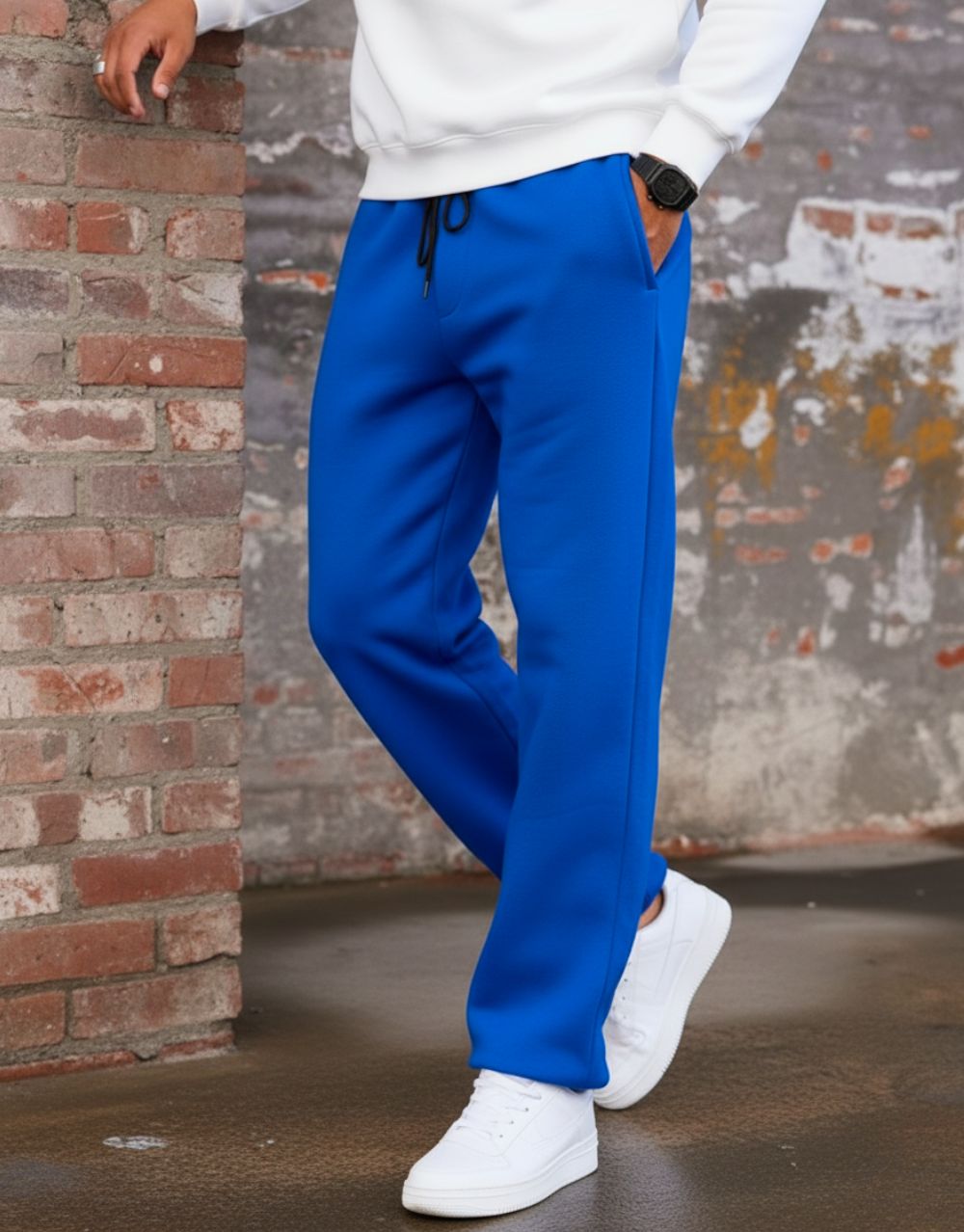 Pantalon Jogging Baggy - Bleu Roi – Image 5