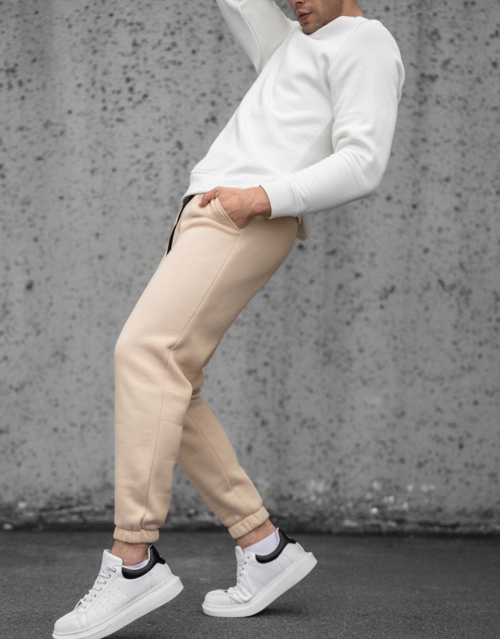 Jogging Urbain Essentiel - Beige – Image 5