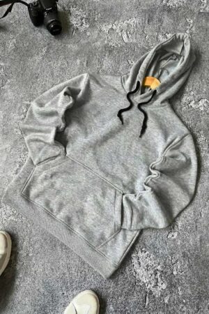 Sweat à Capuche en Molleton Doux - Gris Claire