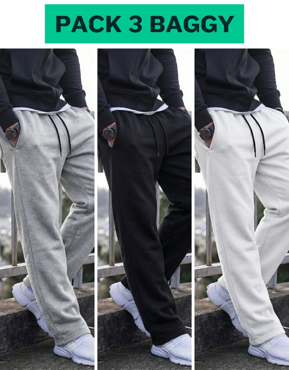 Lot de 3 Pantalons Baggy - REF0101