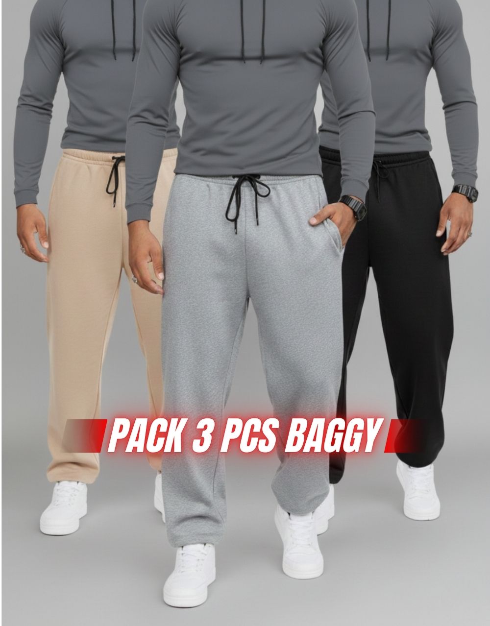 Lot de 3 Pantalons Baggy - REF0101