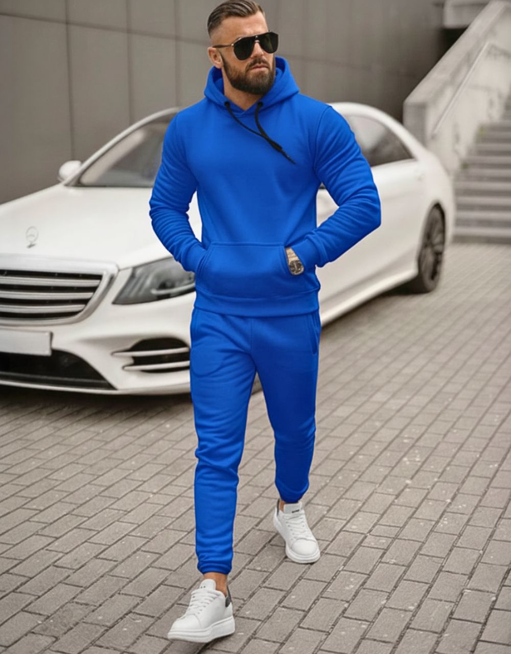 Ensemble Molleton - Bleu Roi