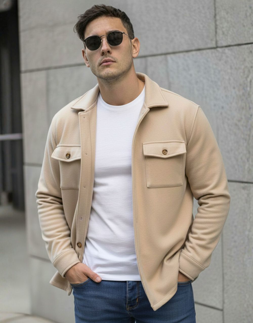 Veste Chemise Urbaine - Beige