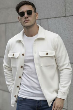 Veste Chemise Urbaine - Blanc