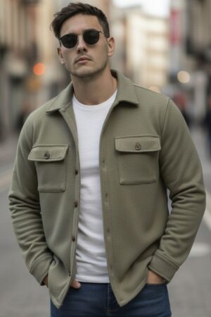 Veste Chemise Urbaine - Vert Olive