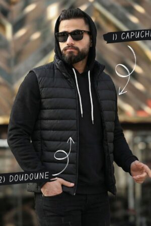 Pack Duo Style : Gilet Doudoune + Sweat à Capuche REF0129