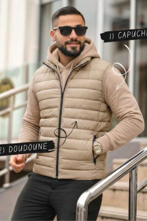 Pack Duo Style : Gilet Doudoune + Sweat à Capuche REF0147