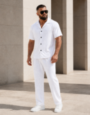Ensemble Chemise + Pantalon — Blanc